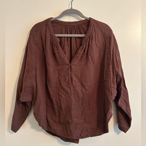 CP Shades Tops - CP Shades Chocolate Brown Blouse